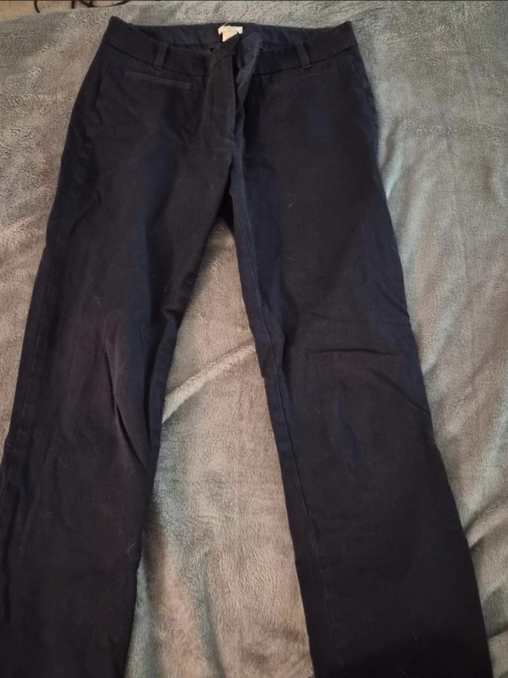 J. Crew Women's Navy Straight-Leg Trousers